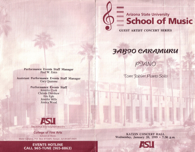 Recital - Arizona State University - Fábio Caramuru - 1999