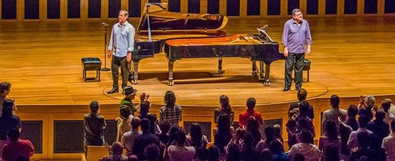 Pianistas Fábio Caramuru e Marco Bernardo em concerto na Sala São Paulo