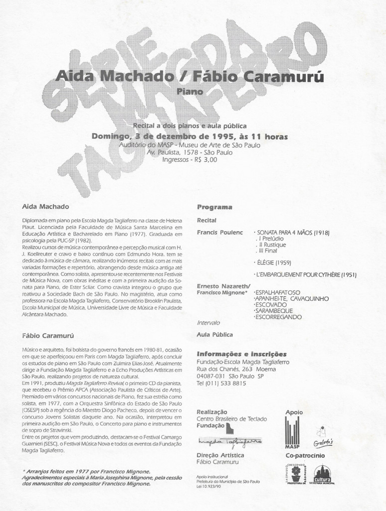 Fábio Caramuru e Aida Machado - Série Magda Tagliaferro - MASP - 1995