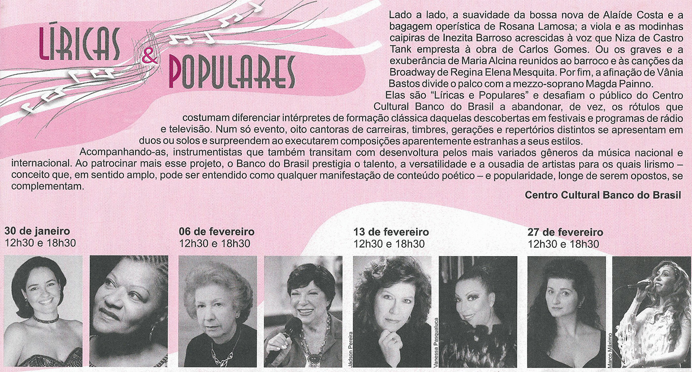 Líricas e Populares - CCBB São Paulo 2007
